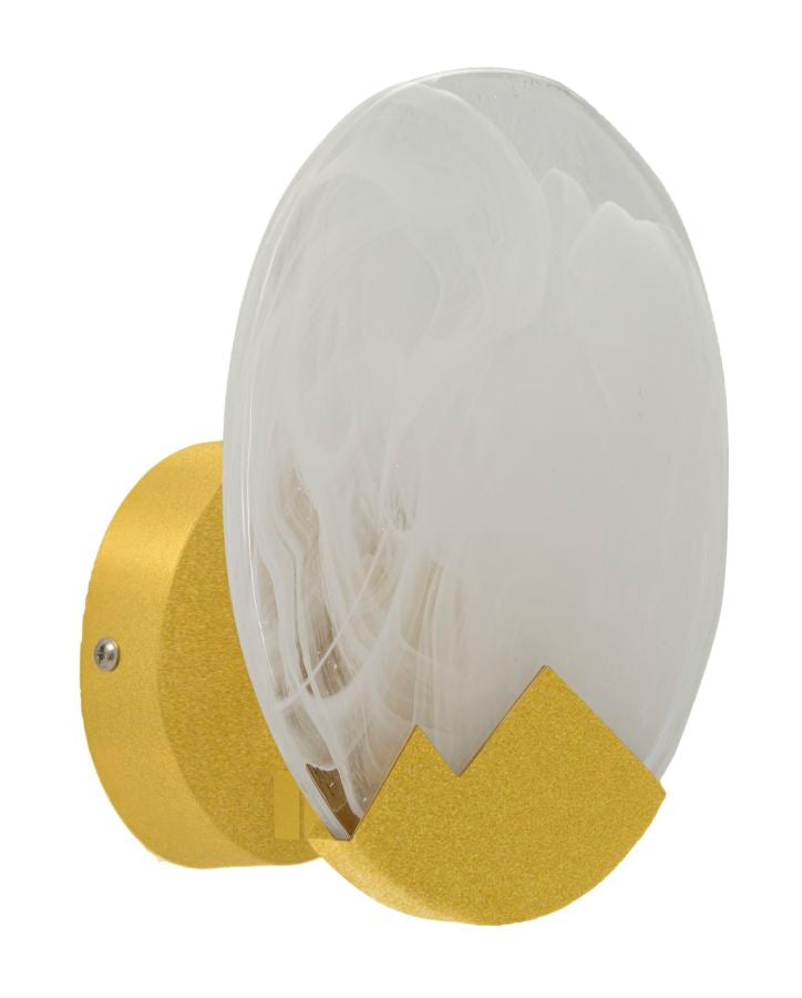 Weiss Gold Wandleuchte Rund Design Moon Zeitgenoessisch