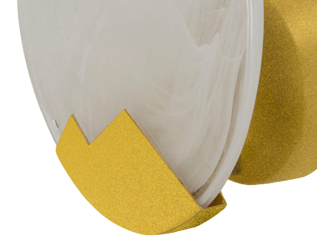 Weiss Gold Wandleuchte Rund Design Moon Zeitgenoessisch