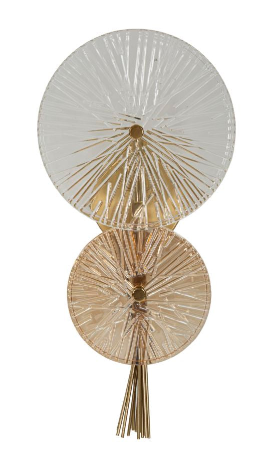 Gold Silber Wandleuchte Sonnenstrahl Design Sunrise Modern