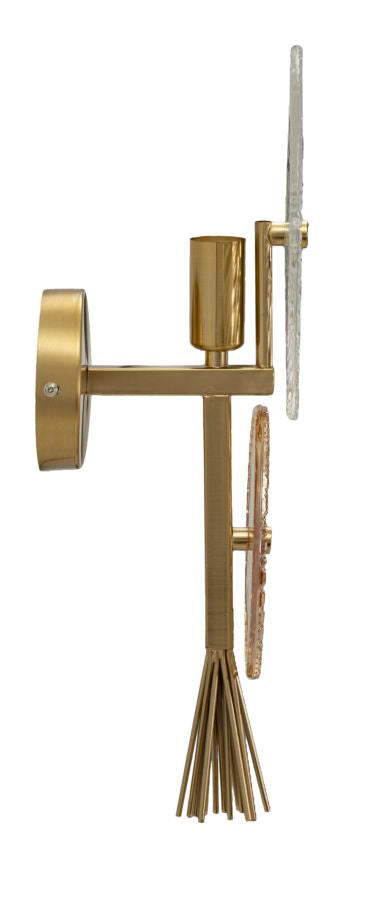 Gold Silber Wandleuchte Sonnenstrahl Design Sunrise Modern