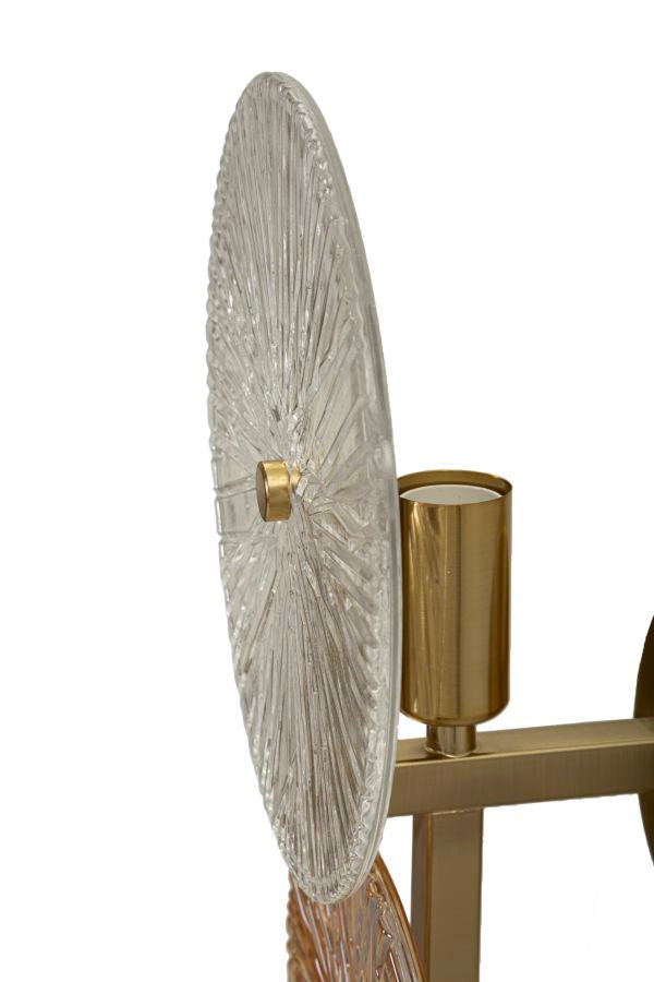 Gold Silber Wandleuchte Sonnenstrahl Design Sunrise Modern