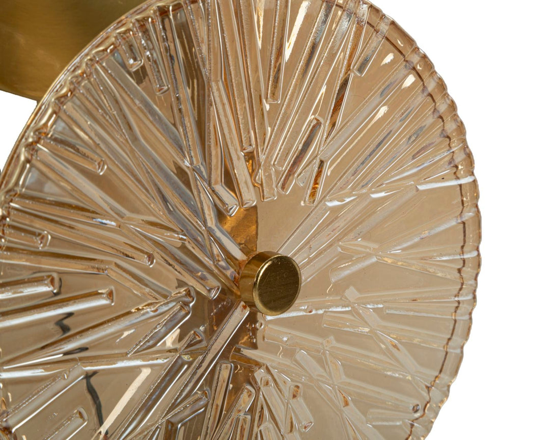 Gold Silber Wandleuchte Sonnenstrahl Design Sunrise Modern