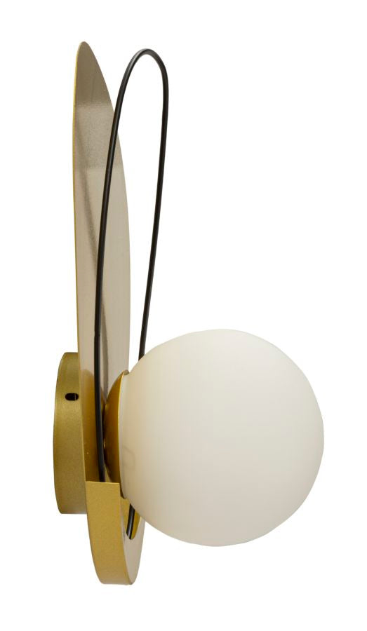 Gold Weiss Wandleuchte Geschwungene Form Cirely Modernes Design