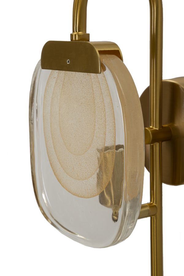 Gold Braun Wandleuchte Runder Schirm Softy Modernes Design