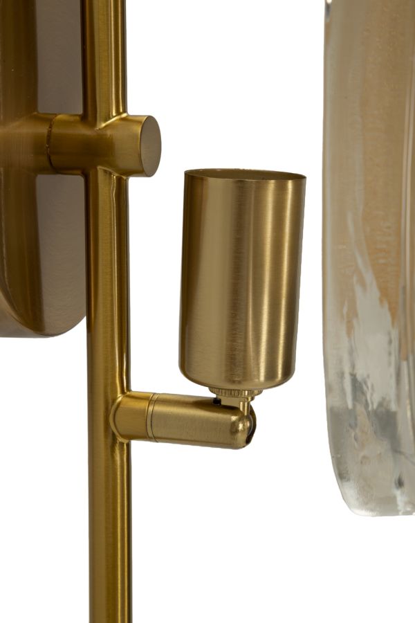Gold Braun Wandleuchte Runder Schirm Softy Modernes Design