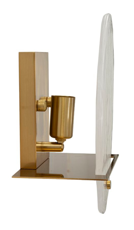 Gold Weiss Wandleuchte Ovaler Schirm Portlan Dekolicht