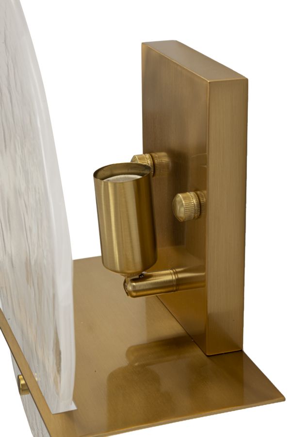 Gold Weiss Wandleuchte Ovaler Schirm Portlan Dekolicht