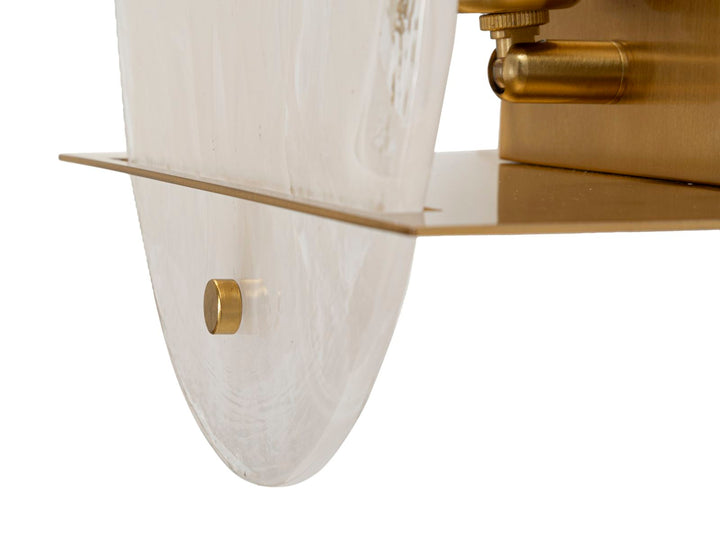 Gold Weiss Wandleuchte Ovaler Schirm Portlan Dekolicht