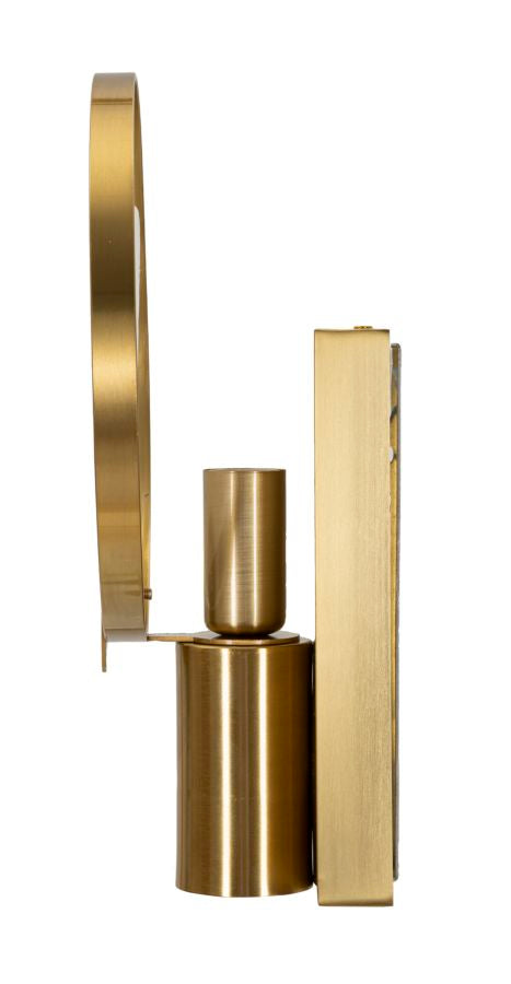 Gold Weiss Wandleuchte Runder Schirm Oklan Moderner Stil