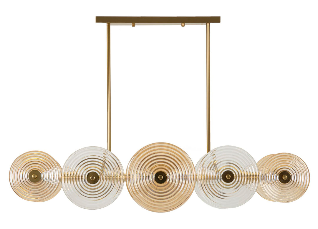 Gold Glas Deckenlampe Mehrere Schirme Venice Kollektion