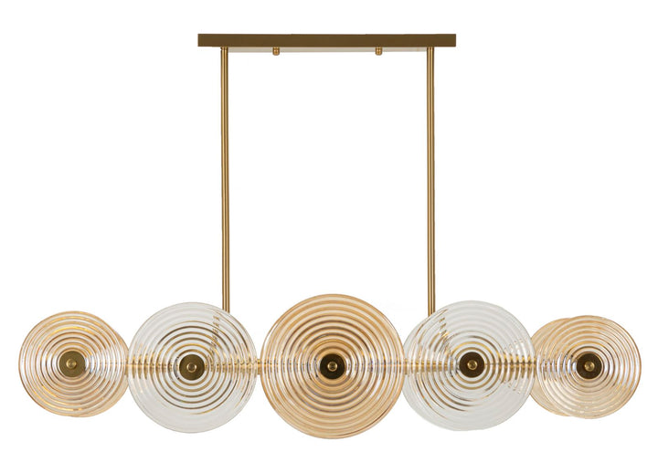 Gold Glas Deckenlampe Mehrere Schirme Venice Kollektion