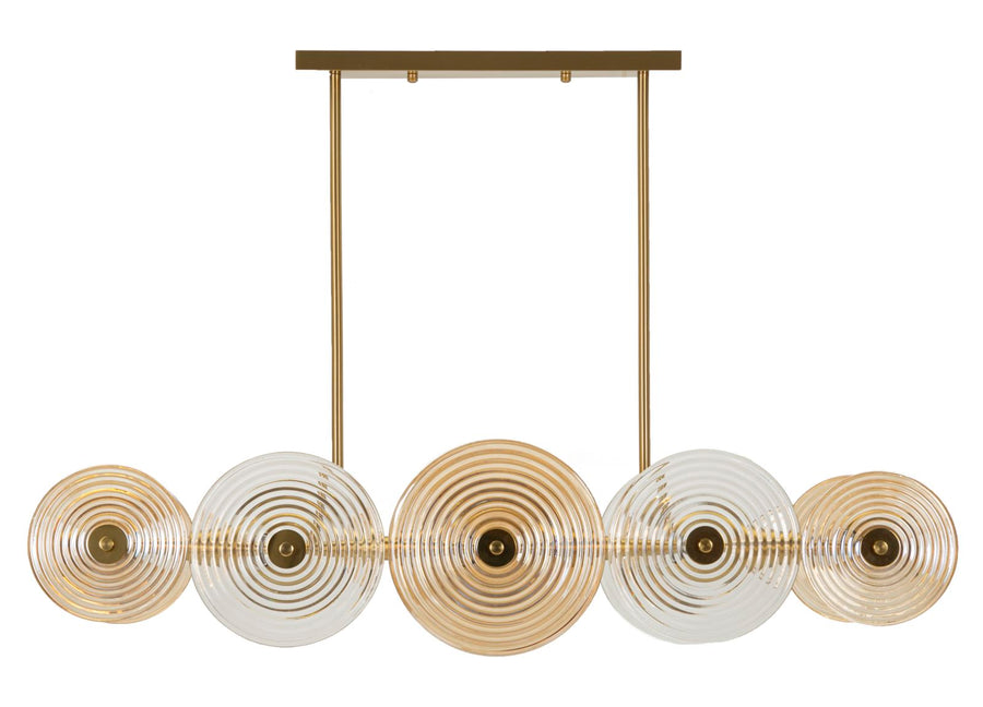 Gold Glas Deckenlampe Mehrere Schirme Venice Kollektion