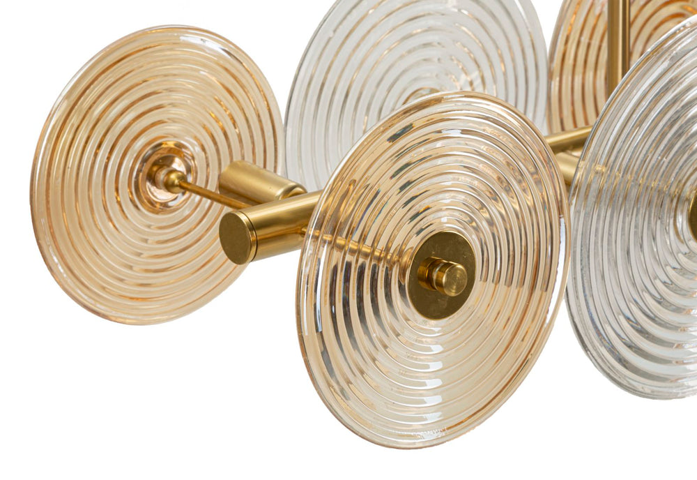 Gold Glas Deckenlampe Mehrere Schirme Venice Kollektion