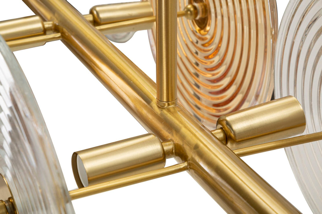 Gold Glas Deckenlampe Mehrere Schirme Venice Kollektion
