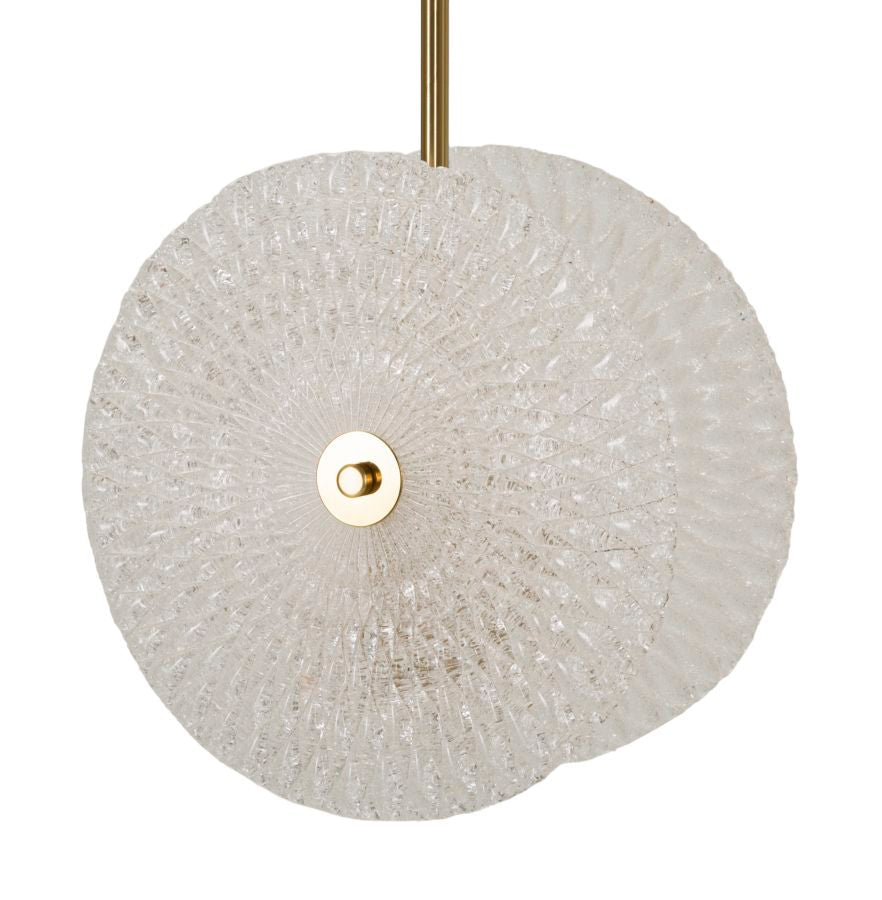 Gold Glas Deckenlampe Weisse Scheiben Modernes Design