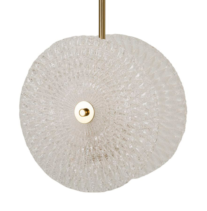 Gold Glas Deckenlampe Weisse Scheiben Modernes Design