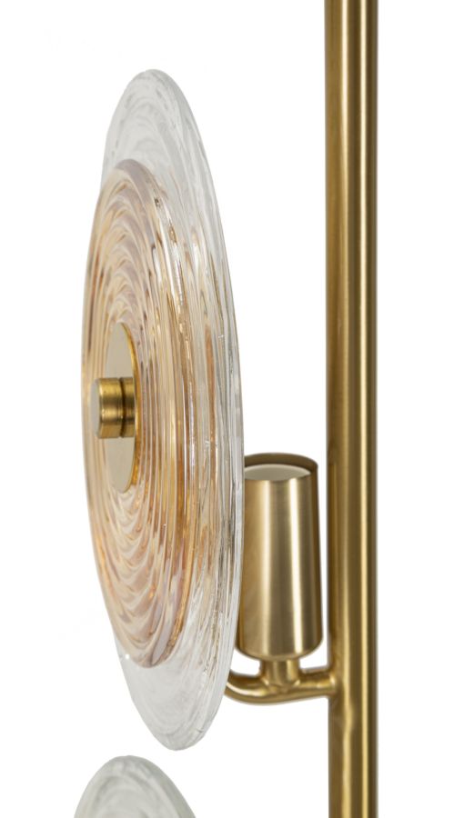 Gold Glas Tischlampe Weisse Scheiben Venice Kollektion