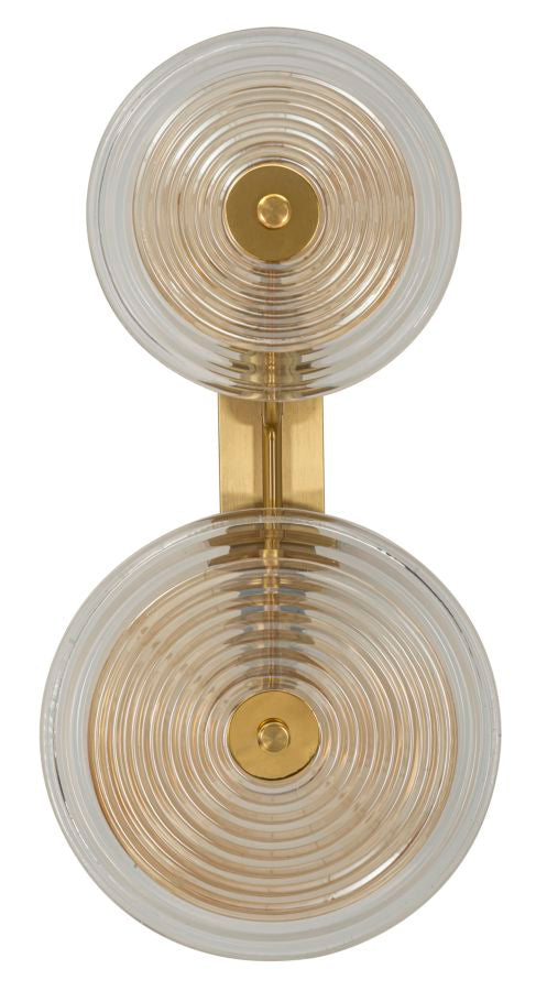 Gold Glas Wandleuchte Weisse Scheiben Venice Kollektion