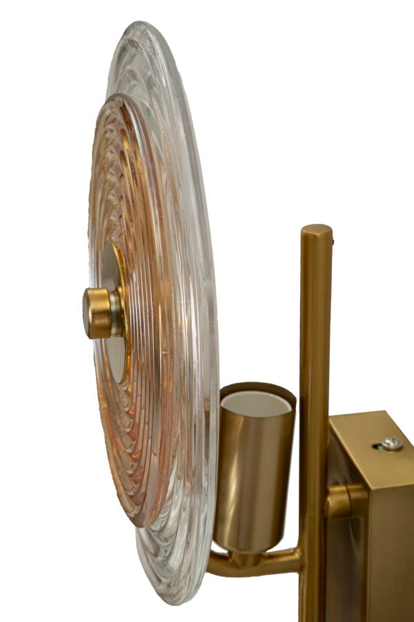 Gold Glas Wandleuchte Weisse Scheiben Venice Kollektion
