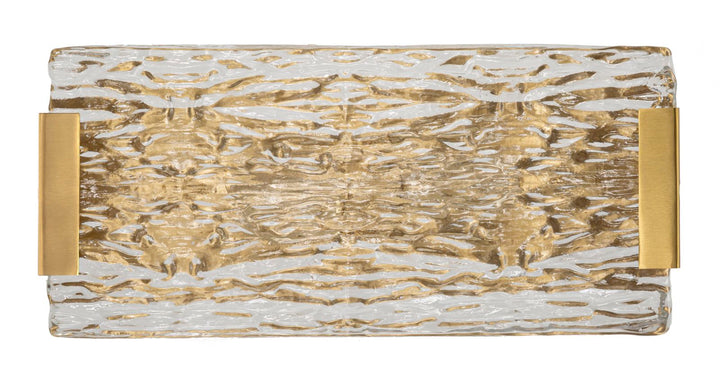 Gold Weiss Wandleuchte Struktur Rueckplatte Oblin Modern