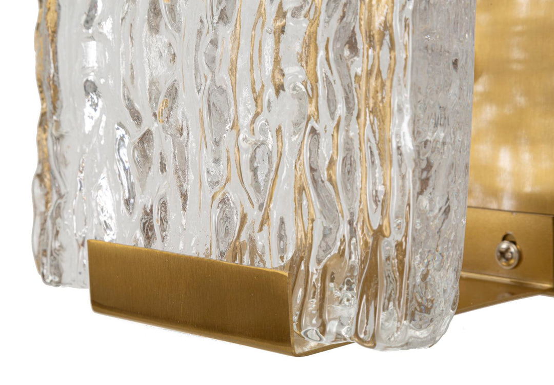 Gold Weiss Wandleuchte Struktur Rueckplatte Oblin Modern