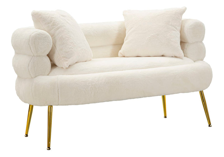 Creme Polster Sofa Mit Kissen Soffy Plus 2 Sitzer