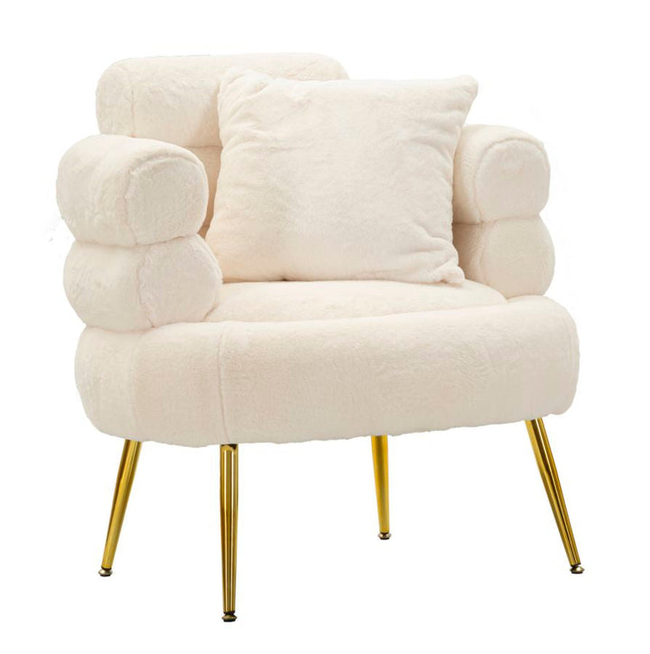 Creme Polster Sessel Mit Kissen Soffy Plus Akzentstuhl