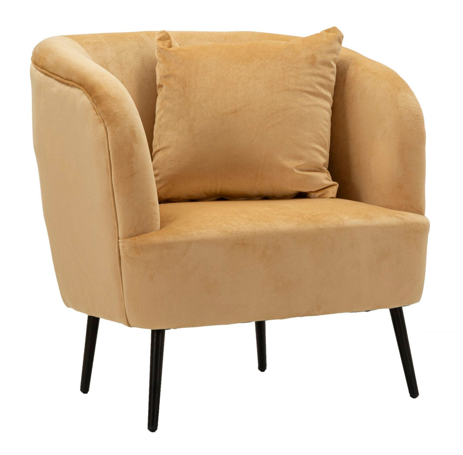 Beige Polster Sessel Mit Kissen Browy Akzentstuhl