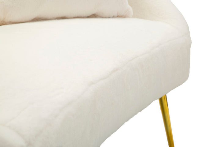 Creme Polster Sofa Mit Kissen Soffy 2 Sitzer