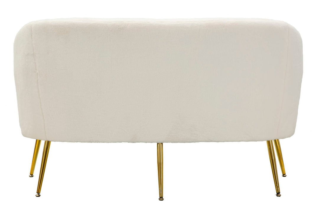 Creme Polster Sofa Mit Kissen Soffy 2 Sitzer