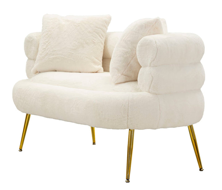 Creme Polster Sofa Mit Kissen Soffy Plus 2 Sitzer