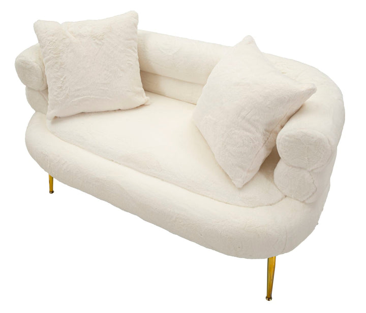 Creme Polster Sofa Mit Kissen Soffy Plus 2 Sitzer