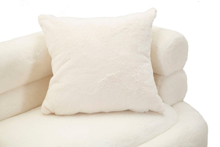 Creme Polster Sofa Mit Kissen Soffy Plus 2 Sitzer