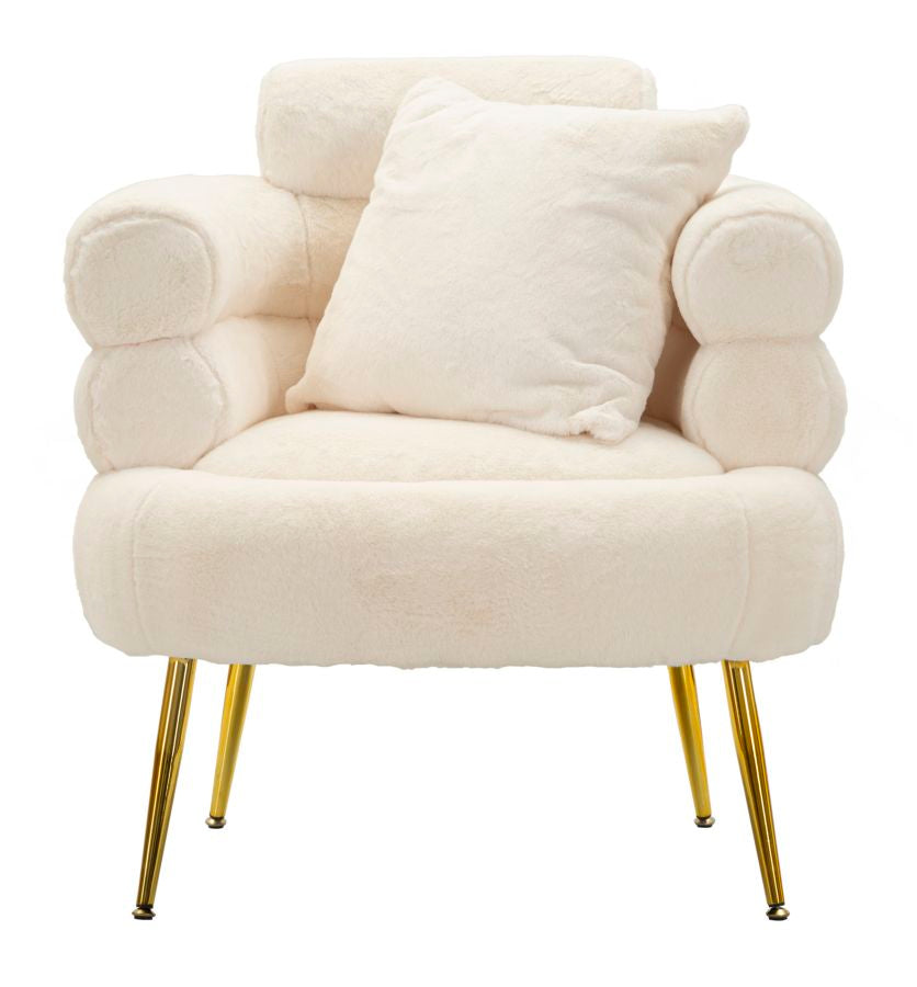 Creme Polster Sessel Mit Kissen Soffy Plus Akzentstuhl