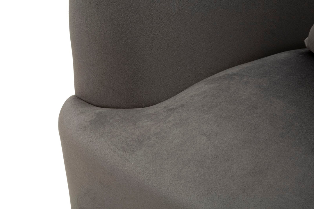 Graphitgrau Polster Sessel Mit Kissen Silvery Akzentstuhl