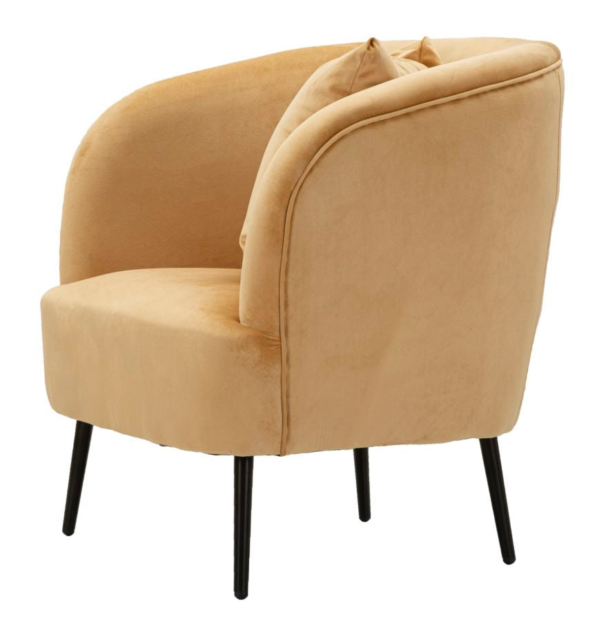 Beige Polster Sessel Mit Kissen Browy Akzentstuhl