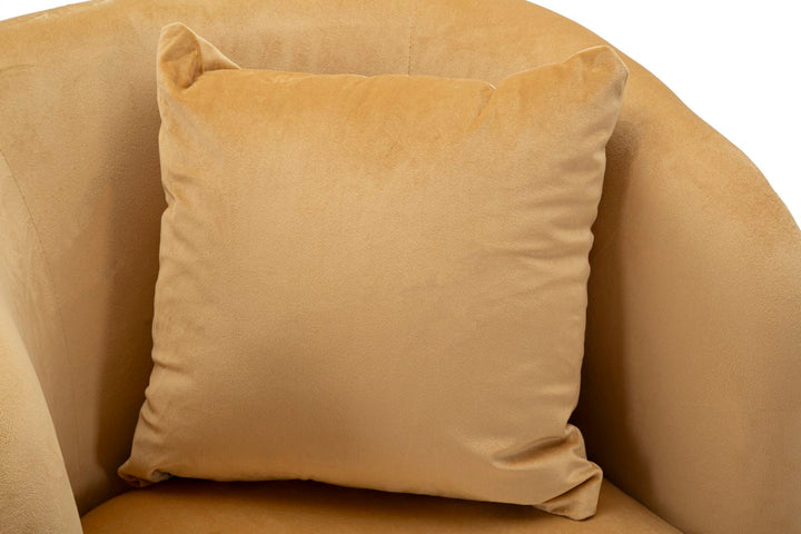 Beige Polster Sessel Mit Kissen Browy Akzentstuhl