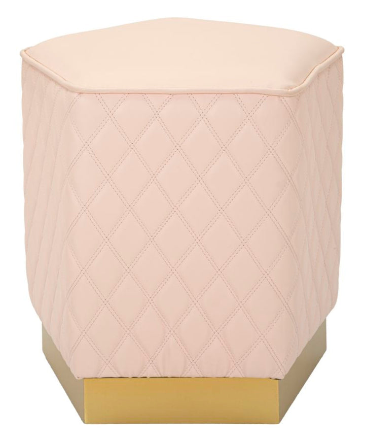 Fuenfeck Polsterhocker Mit Goldbasis Sharon Akzentsitz