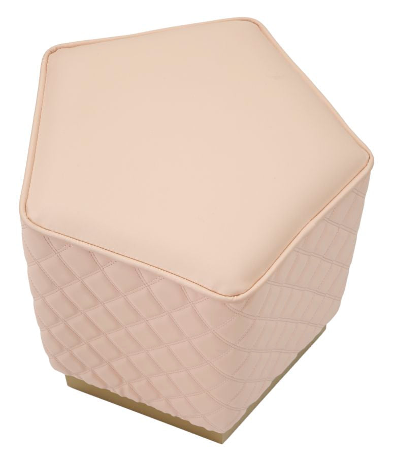 Fuenfeck Polsterhocker Mit Goldbasis Sharon Akzentsitz