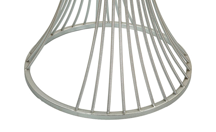 Runder Kunstmarmor Beistelltisch Metallbasis Funnel Akzent