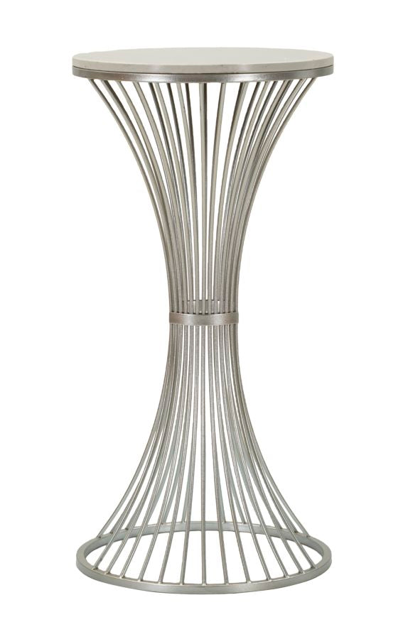 Runder Kunstmarmor Beistelltisch Metallbasis Funnel Modern