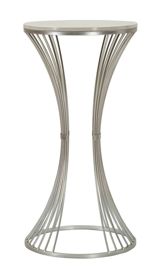 Runder Kunstmarmor Beistelltisch Metallbasis Funnel Modern