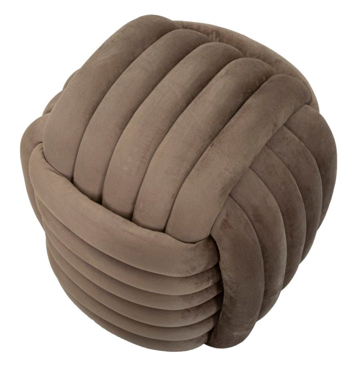 Grau Samt-Pouf Sofy Gepolsterter Akzentsitz