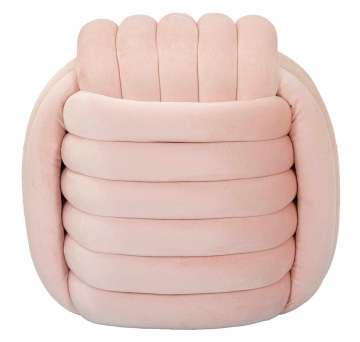 Rosa Samt-Pouf Sofy Gepolsterter Akzentsitz