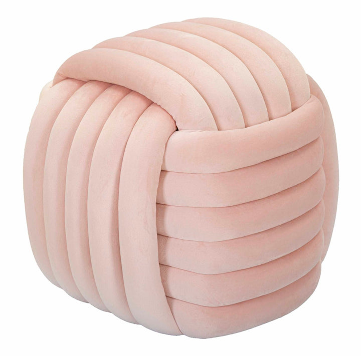 Rosa Samt-Pouf Sofy Gepolsterter Akzentsitz