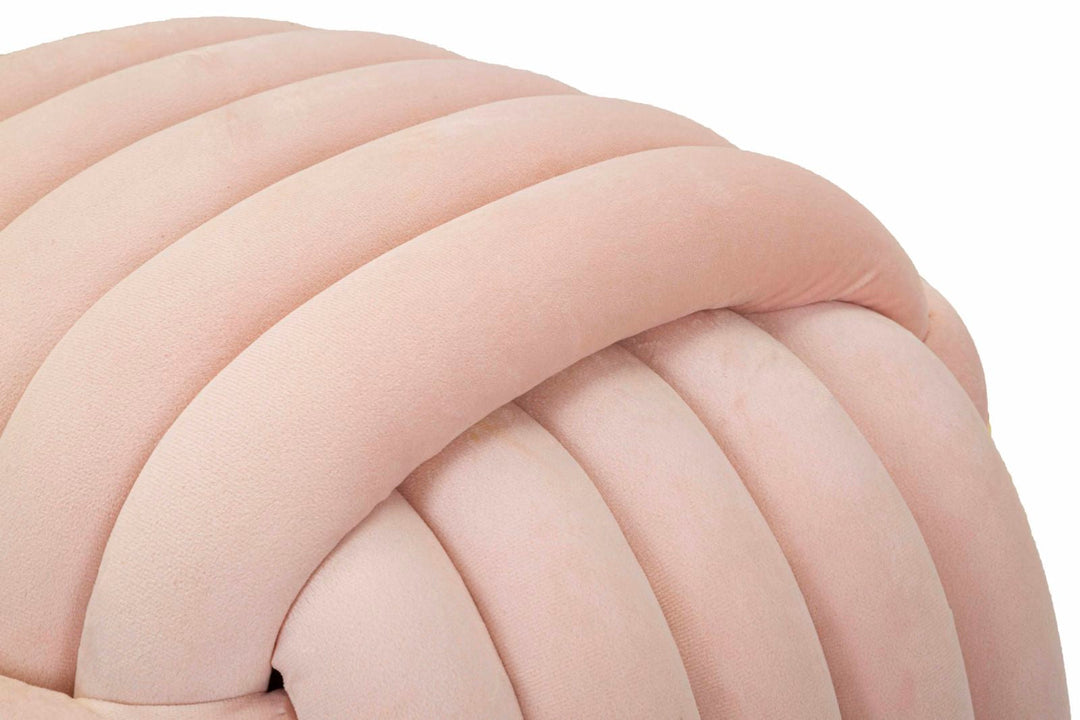 Rosa Samt-Pouf Sofy Gepolsterter Akzentsitz