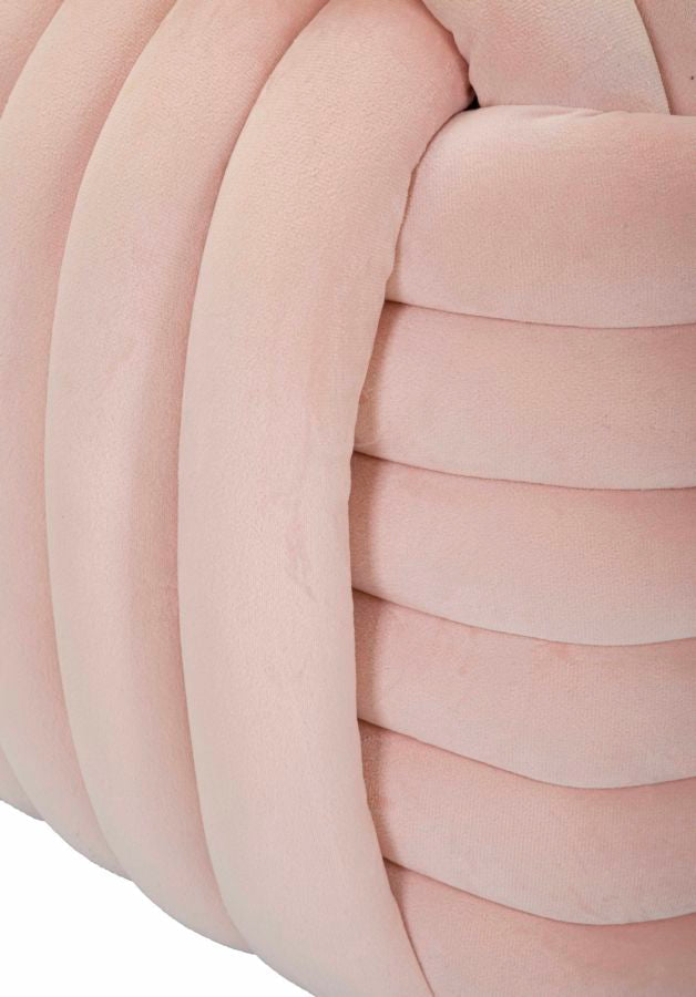 Rosa Samt-Pouf Sofy Gepolsterter Akzentsitz