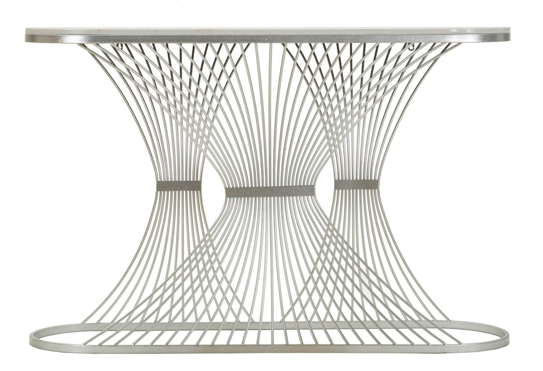 Kunstmarmor Konsolentisch Metallrahmen Stripe Moderner Flur