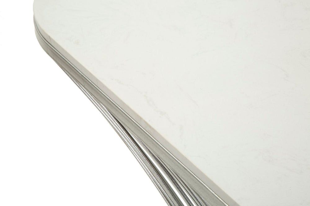 Kunstmarmor Konsolentisch Metallrahmen Stripe Moderner Flur