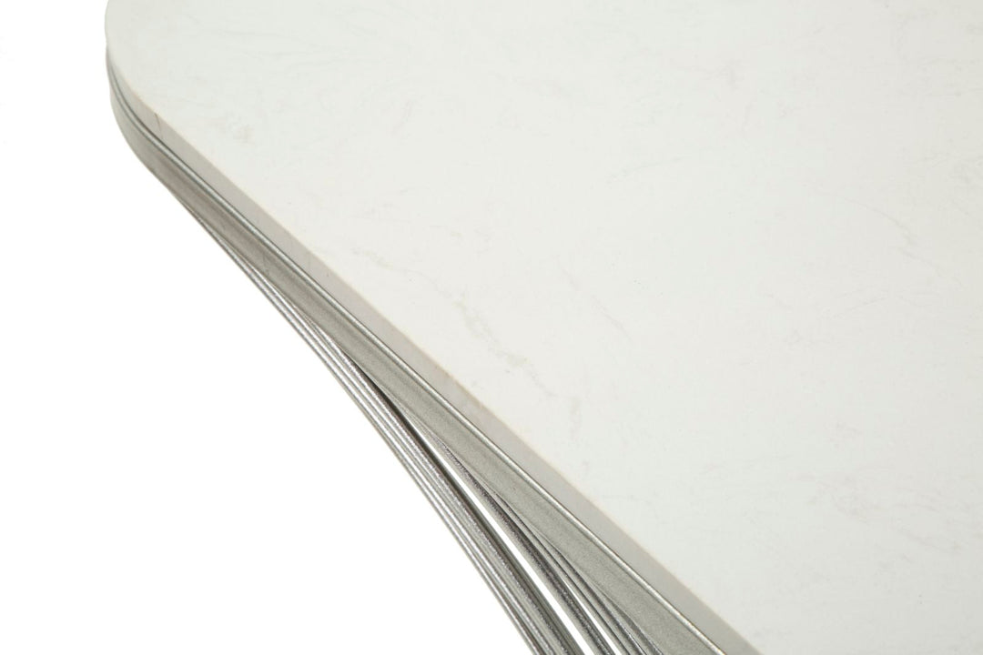 Kunstmarmor Konsolentisch Metallrahmen Stripe Moderner Flur